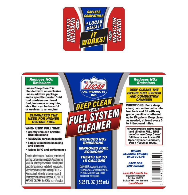 Deep Clean Fuel System Cleaner 5oz label