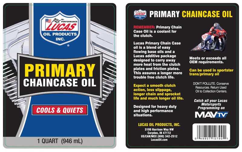 Primary Chaincase Oil - Quart (Label)