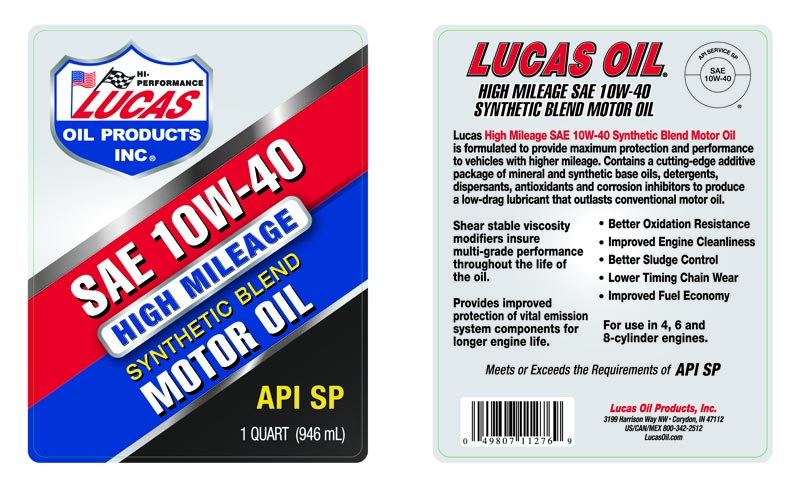 SAE 10W-40 - Quart (Label)