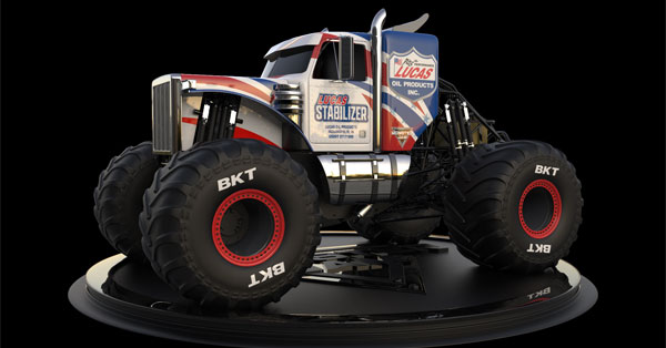 The all-new Lucas Stabilizer Monster Jam truck